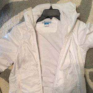 White rain jacket